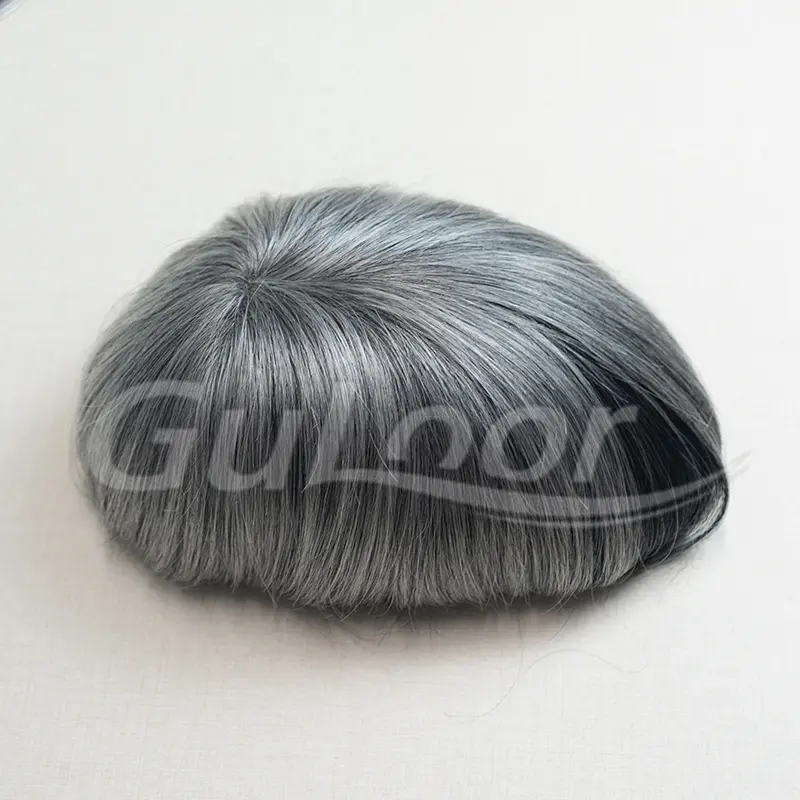 Custom Order Super Welded Fine Mono Human Hair Men's Toupee 110%Density